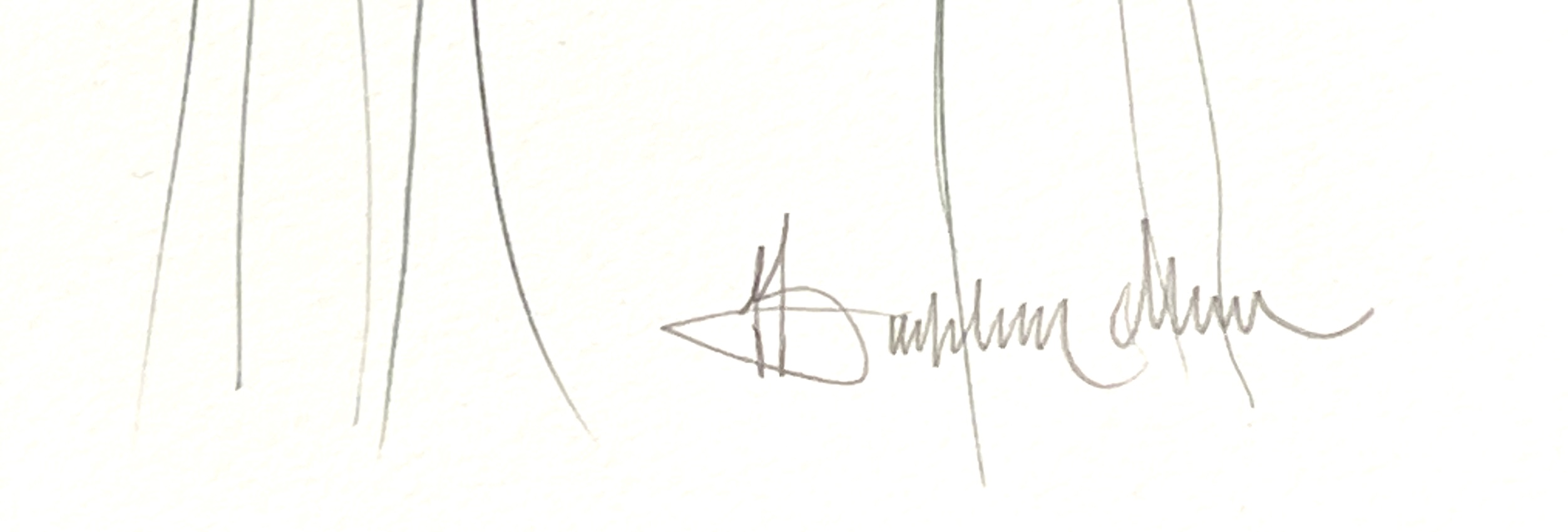 Angel In White Painting Signature