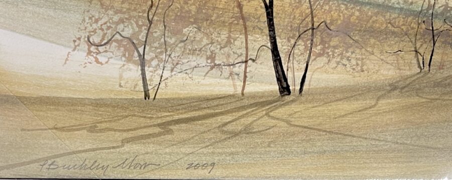 As Night Falls Painting Signature