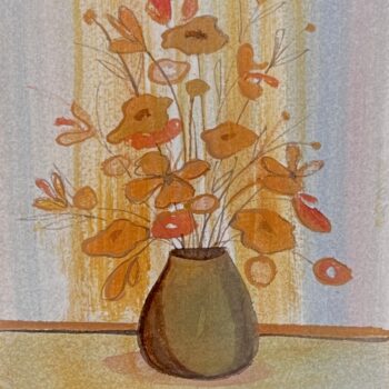 Flowers in Grey Pot Painting
