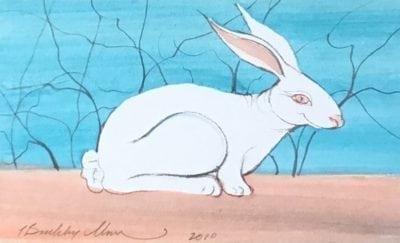 White Bunny Watercolor pbuckleymoss-original-watercolor-bunny-rabbit