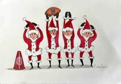 Football Kringles Watercolor pbuckleymoss-Original-Watercolor-OhioSate-OHIO