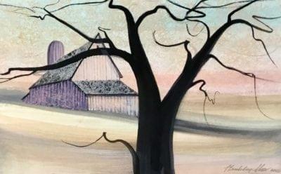 Painting-pbuckleymoss-Original-Watercolor-landscape-barn
