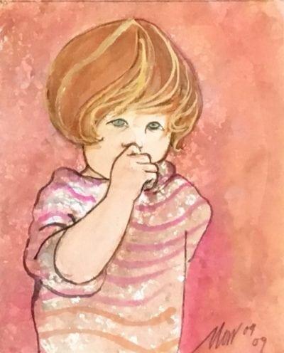 Painting-pbuckleymoss-original-watercolor-child