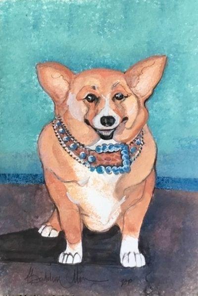 Dog Watercolor pbuckleymoss-original-watercolor-dog