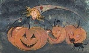 CanadaGooseGallery-Waynesville-Ohio-PBuckleyMoss-LimitedEdition-Print-Art-Pumpkin-Fairy-Halloween-Pumpkin