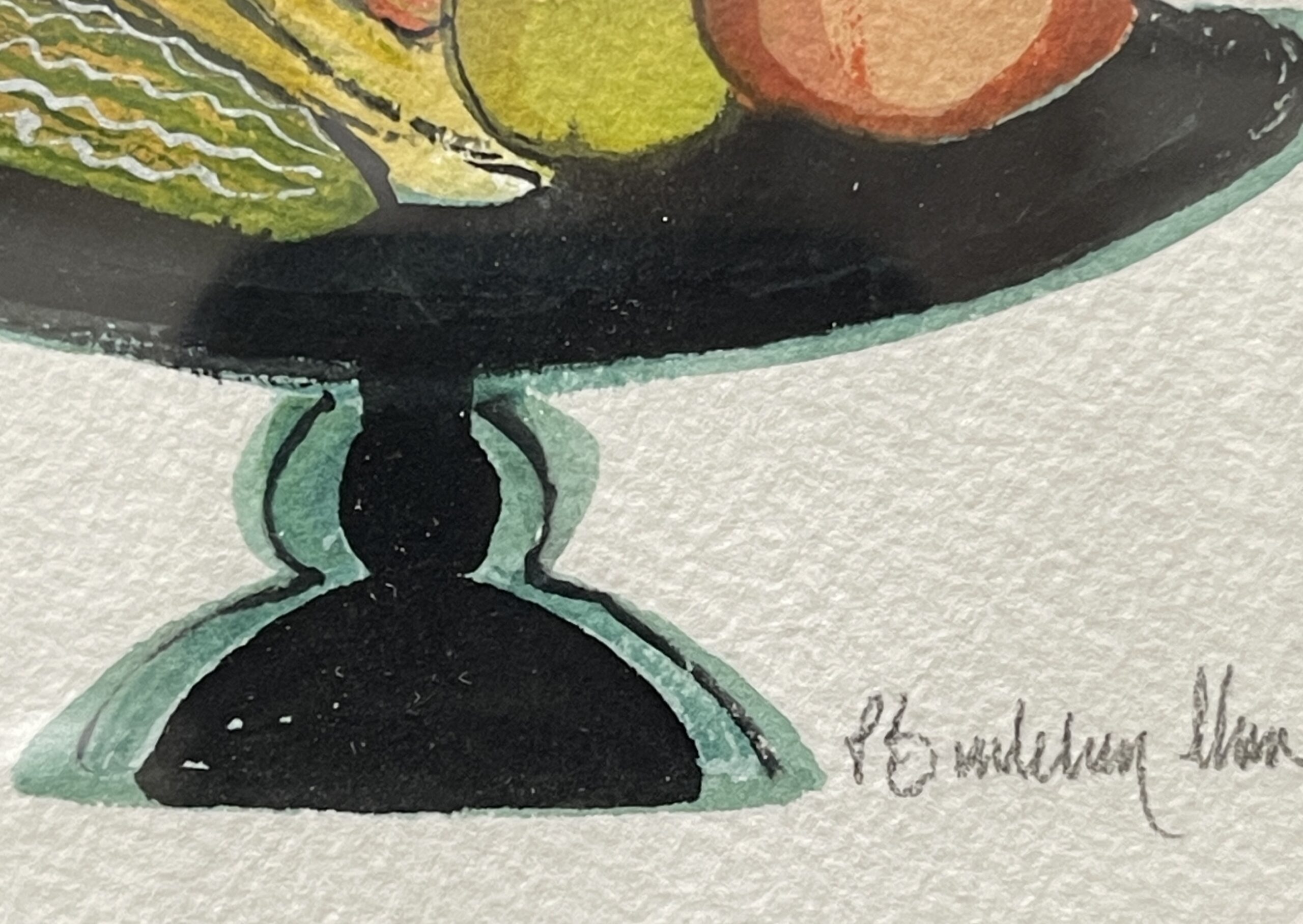 Still Life Fruit Painting Signature