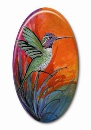 Art, Artist, P Buckley Moss, Canada Goose Gallery, Waynesville, Ohio, Limited Edition-Jewelry-Bird-HummingBird