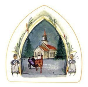 Gift-PBuckleyMoss-Waynesville-Ohio-CanadaGooseGallery-Art-Artist-LimitedEdition-Porcelain-Ornament-Gift-HomeDecor-ChristmasTree-Decoration-Christmas-Church-Buggy-Children