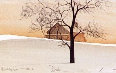 Dusk pbuckleymoss-artist-Proof-rural-nature-barn-landscape