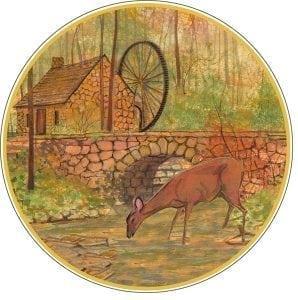pbuckleymoss-ornament-limitededition-fall-deer-CanadaGooseGallery-WaynesvilleOhio