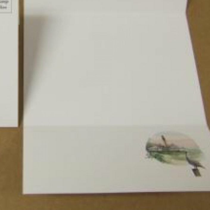 P. Buckley Moss self-mailing notecards. Packs of twelve notecards featuring one Moss image and logo sticker closures. Art, Artist, P Buckley Moss, Canada Goose Gallery, Waynesville, Ohio, Limited Edition, Notecard, Stationary