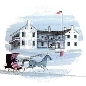 Pennsylvania House is a rare, signed and numbered, limited edition print by P Buckley Moss at Canada Goose Gallery in Waynesville, Ohio The Pennsylvania House is a historic inn and tavern in western Springfield, Ohio, United States. Built circa 1822.