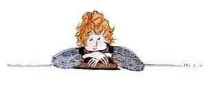 Peter limited edition print of pensive little red haired boy with book thinking about what he just read.