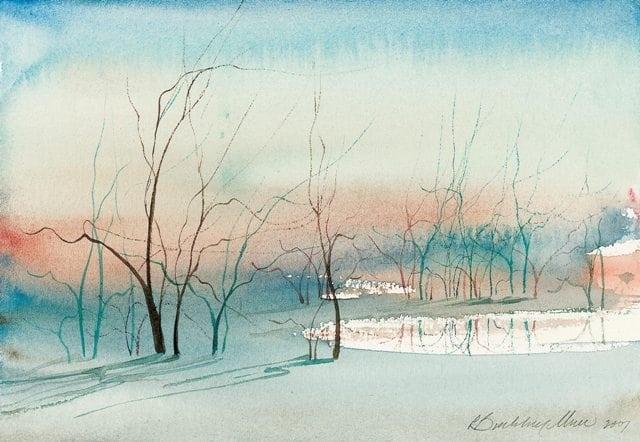 Twilight Mist Limited edition print by P Buckley Moss limited-edition-prints-pbuckleymoss-art-nature
