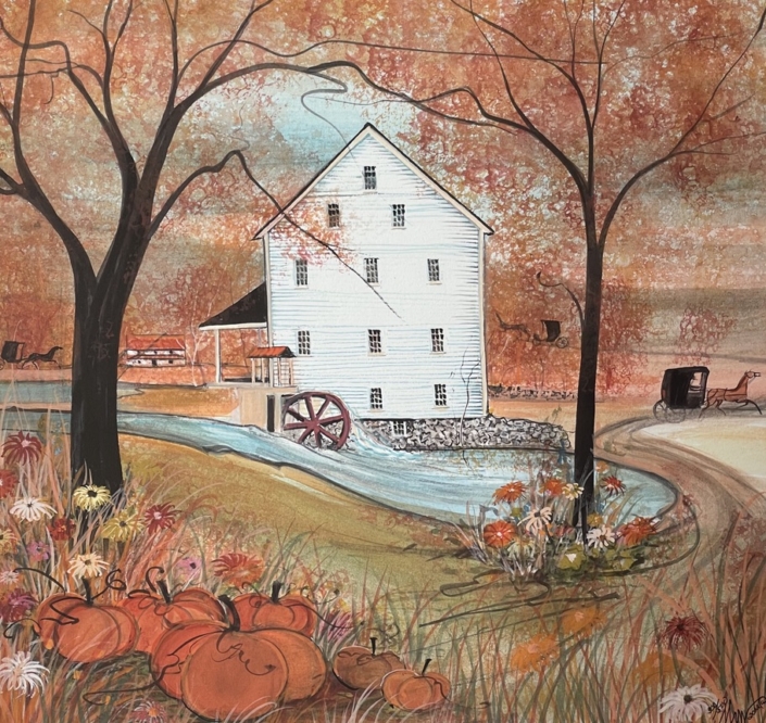 p-buckley-moss-autumn-at-silver-lake-mill-art-print