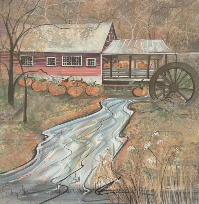 Fall at the Clifton Mill p-buckley-moss-fall-at-the-clifton-mill-art-print