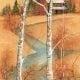 Appalachian Autumn limited edition print by P Buckley Moss in fall colors or amber and orange.