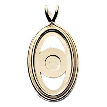 Gold Porcelain Pendant Insert