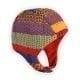 Firefly Solmate Baby Aviator Hat made with new reclaimed tee shirt cotton and lined with soft fleece for comfort and warmth. Multi-colored with shades of red, purple, green, blue and gold. Canada Goose Gallery in Waynesville, Ohio.