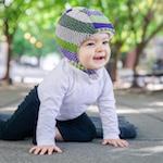 Solmate Caterpillar Baby Aviator hat in multiple colors of green, gray, purple and lavender available at Canada Goose Gallery in Waynesville, Ohio.