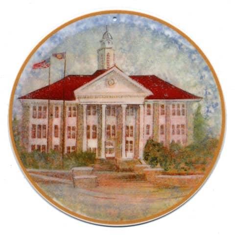 Celebrating 100 Years Limited edition ornament by American Artist P Buckley Moss at Canada Goose Gallery in Waynesville, Ohio CelebratingOneHundredYears-pbuckleymoss-ornament-limitededition-Porcelain-gifts