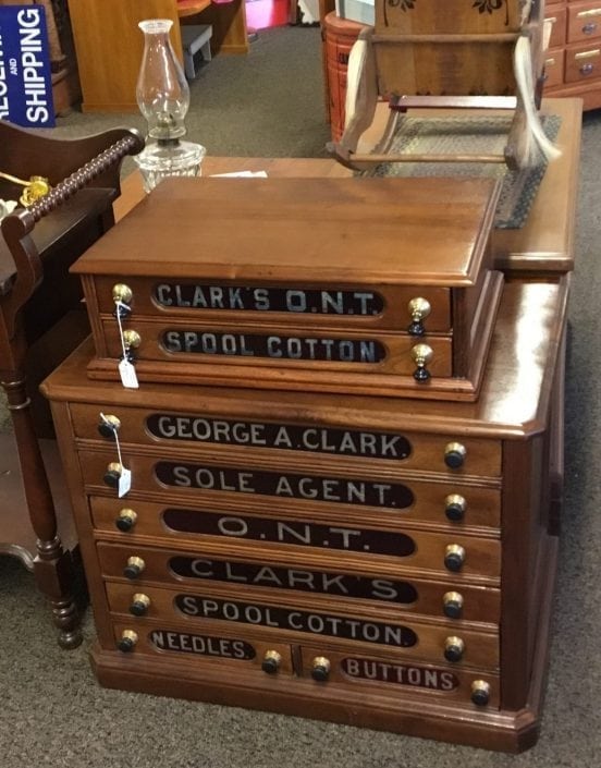Antique Spool Drawers Antiques-WaynesvilleOhio-BrassLantern-spooldrawer