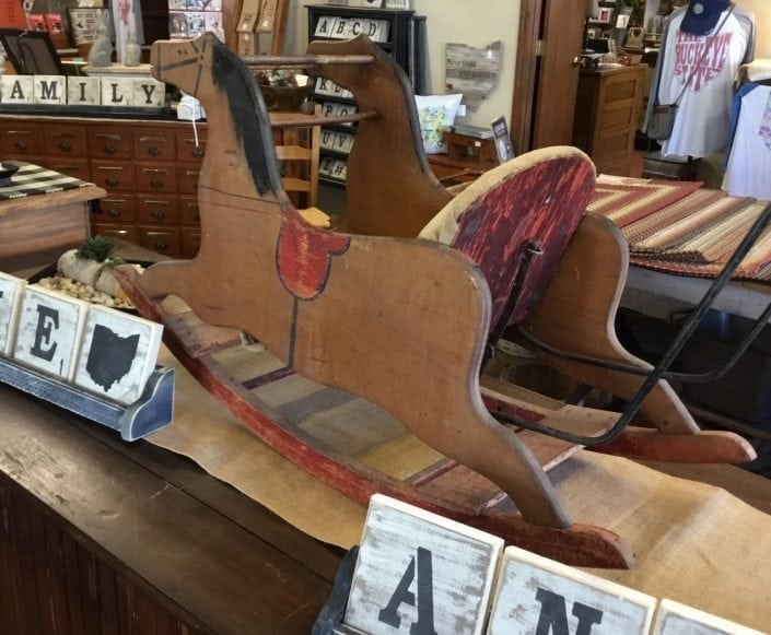 Antique Rockig Horse Antiques-WaynesvilleOhio-BrassLantern-rockinghorse
