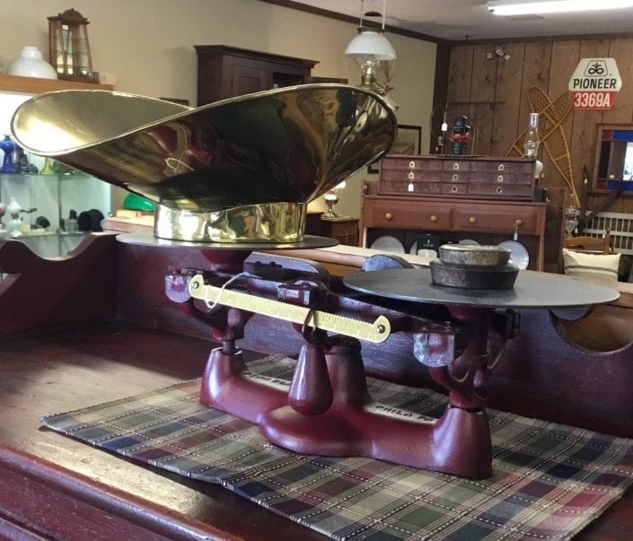 Pennsylvania Scale Antiques-WaynesvilleOhio-BrassLantern-scale