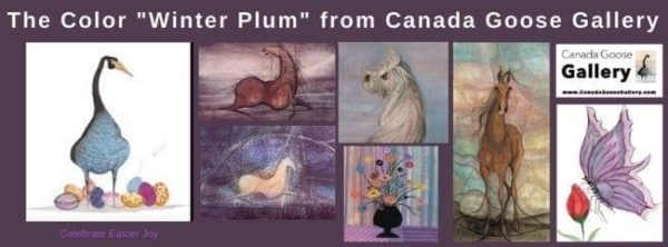 Art-PBudkleyMoss-limitededition-WinterPlum-Giclee-Flower-Bird-horse-dog