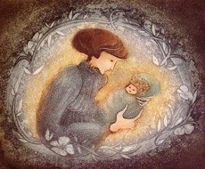 Etching-Limitededition-PBuckleyMoss-Art-Mother-Child