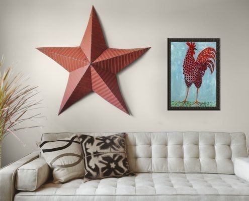 CanadaGooseGallery-Waynesville-Ohio-Homeinterior-art-PBuckleyMoss-art-Caliente-limitededition-Swanky-rooster