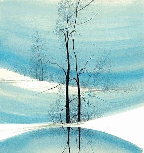 Wind Swept by P Buckley Moss Landscape-nature-interiordesign-pbuckleymoss-art-limitededition-prints-giclee