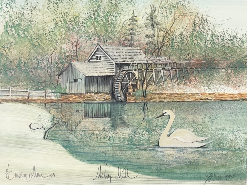 December P Buckley Moss Canada Goose Gallery   History Mabry Mill Imited Edition P Buckley Mossjpeg 1000x748 