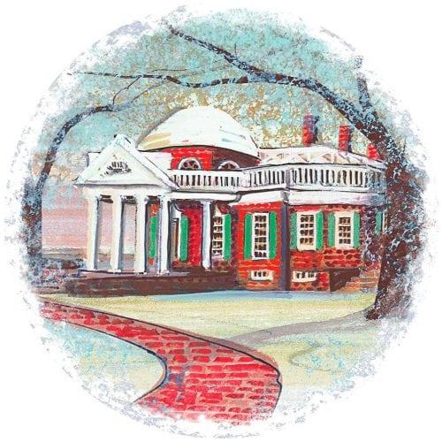 MonticelloMemories-Waynesville-Ohio-PBuckleyMoss-Ornament-LimitedEdition-Art-Summer-Mill-Virginia