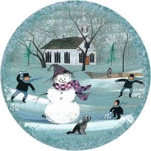 Waynesville-Ohio-PBuckleyMoss-Ornament-LimitedEdition-Art-Snowman-Winter