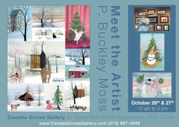 PBuckleyMoss-Snowman-Winter-Event-Signing-SeasonsGreetings-FrostyFriends-art-limitededition-print