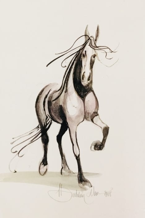CanadaGooseGallery-WaynesvilleOhio-Painting-Original-Watercolor-PBuckleyMoss-Art-HomeDecor-decorating-horse