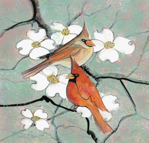 Spring Together – P Buckley Moss Spring-Bird-PBuckleyMoss-LimitedEdition-Print