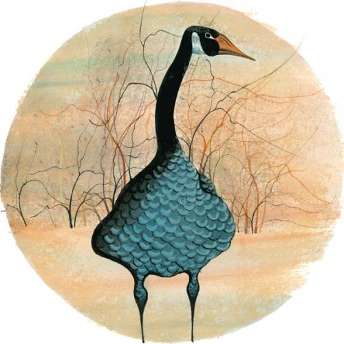 CanadaGooseGallery-Waynesville-Ohio-Goose-PBuckleyMoss-LimitedEdition-Print-Art-Artist-Geese-Trees