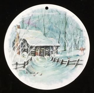 All Roads Lead Home Limited edition Porcelain ornament by American artist P Buckley Moss at Canada Goose Gallery in Waynesville, Ohio. Ornament comes in its own gift box. AllRoadsLeadHome-PBuckleyMoss-Waynesville-Ohio-CanadaGooseGallery-Art-Artist-LimitedEdition-Porcelain-Ornament-Gift-HomeDecor-ChristmasTree-Decoration