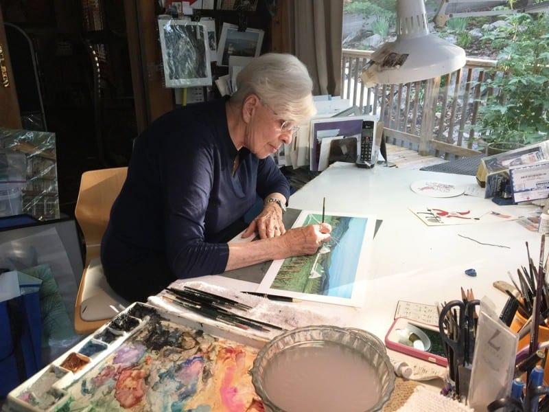 P Buckley Moss, American artist visits Canada Goose Gallery each October to meet with collectors and sign her art.