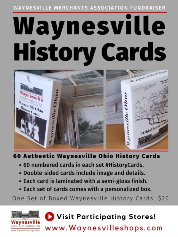 Ohio HIstory day is celebrated in Waynesville Ohio with a boxed set of history cards