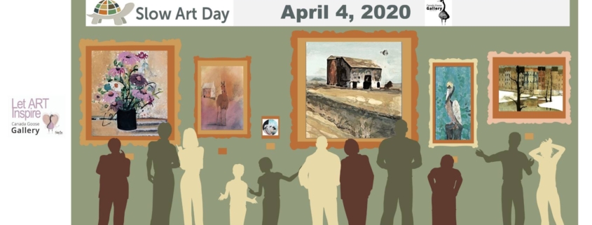 Slow Art Day is a day to frequent your favorite art gallery and just leisurely browse the art you see there. Take time to ask questions and ponder over what the artist is trying to say to its viewers.