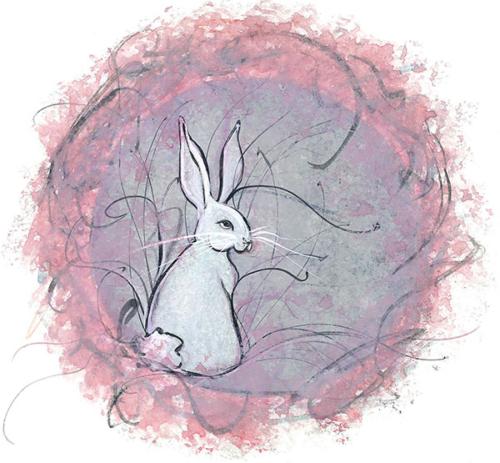 Graceful-Bunny-limited-edition-giclee-print-P-Buckley-Moss-white-bunny