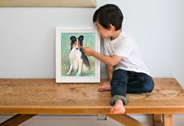 Friend For Life framed art by P Buckley Moss for Father's Days. Let the kids give dad something really inspirational for his office or man cave.