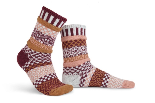 Solmate Amaranth Crew Sock available at Canada Goose Gallery in Waynesville, Ohio.
