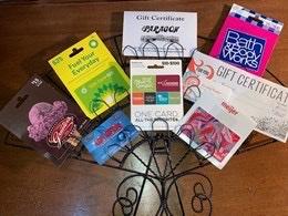 Gift Card Basket Breast Cancer Support Raffle Gift Card Basket Breast Cancer Support Raffle