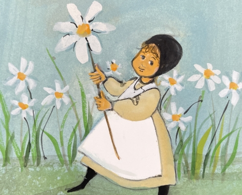 watercolor-girl-with-daisy-p-buckley-moss