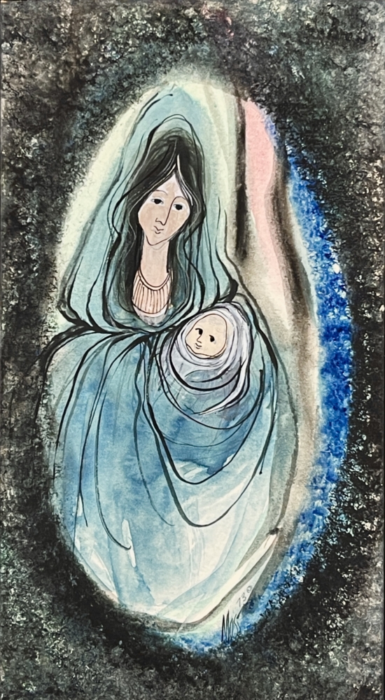 madonna-child-religious-p-buckley-moss-original-watercolor-painting