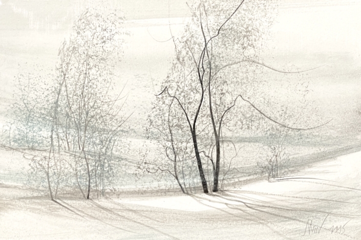 p-buckley-moss-original-watercolor-painting-winter-landscape